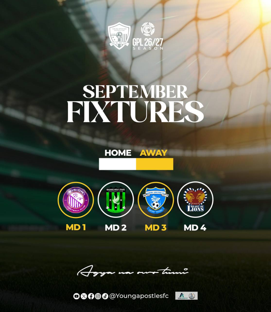 September Fixtures Graphic